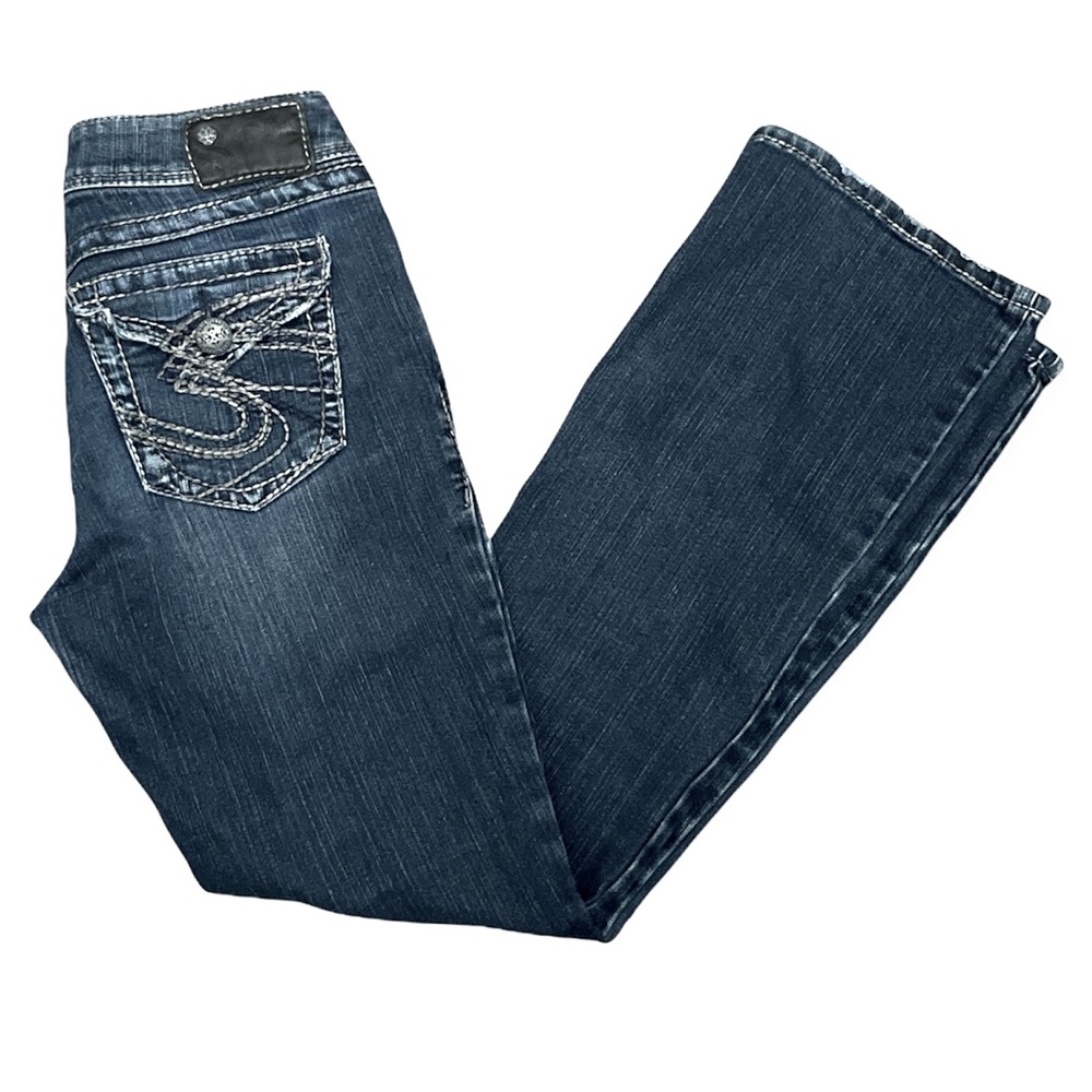 Silver Jeans Suki Surplus med distressed denim
